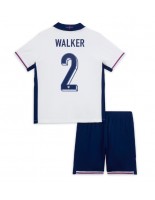 Anglie Kyle Walker #2 Domácí dres pro děti ME 2024 Krátký Rukáv (+ trenýrky)